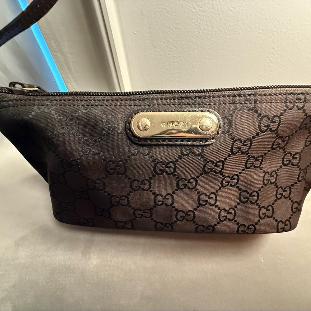Gucci Canvas Boat Pochette Brown